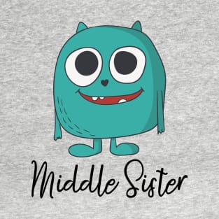 Middle Sister Pregnancy Announcement T-Shirt